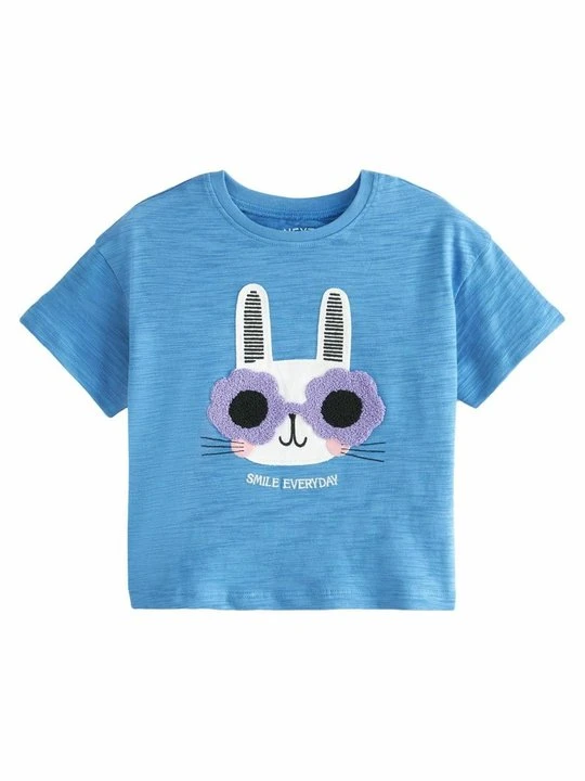 Zdjęcie produktu T-shirt z nadrukiem Next niebieski