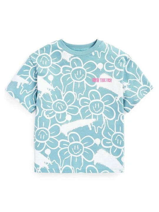 Zdjęcie produktu T-shirt z nadrukiem Next niebieski