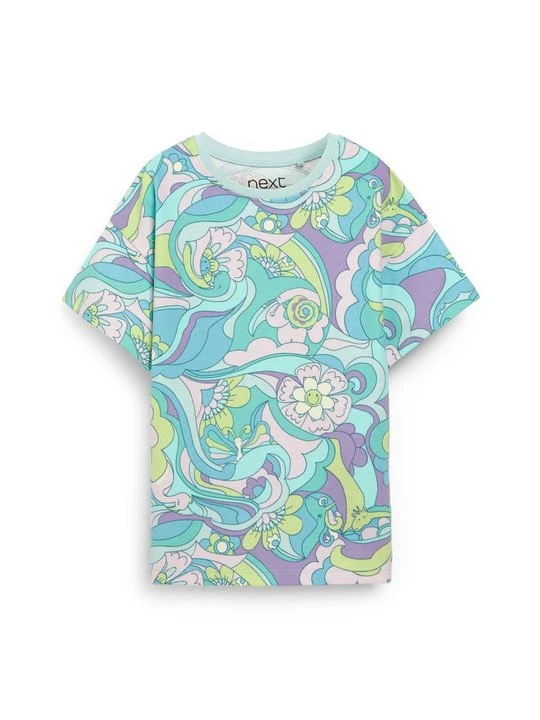 Zdjęcie produktu T-shirt z nadrukiem Next niebieski