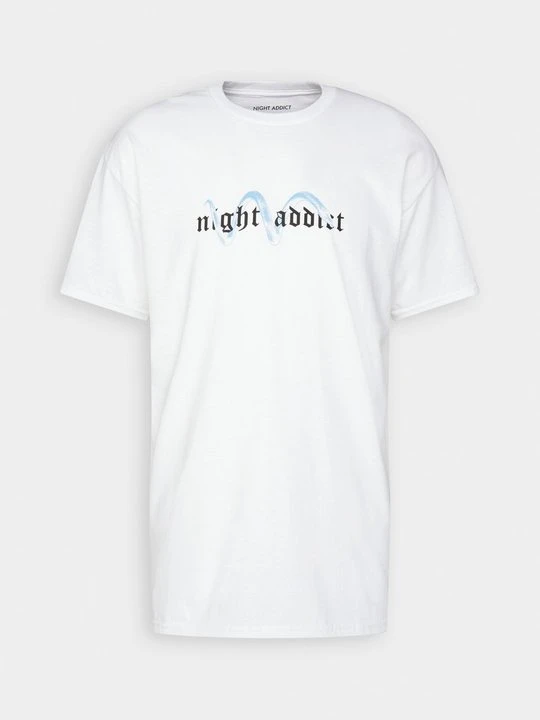 Zdjęcie produktu T-shirt z nadrukiem Night Addict biały