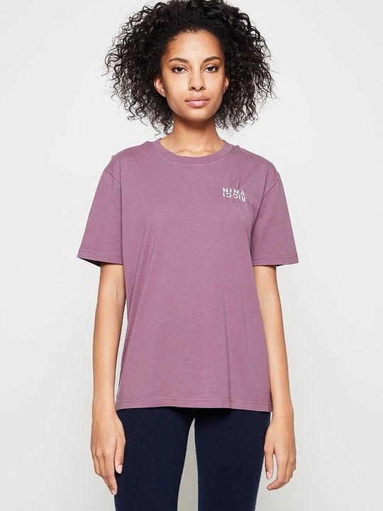 Zdjęcie produktu T-shirt z nadrukiem Nina Ricci fioletowy
