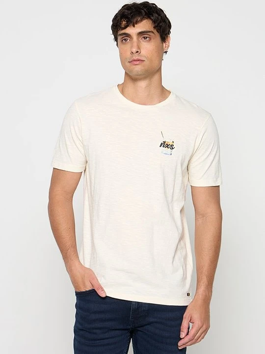 Zdjęcie produktu T-shirt z nadrukiem No Excess beżowy