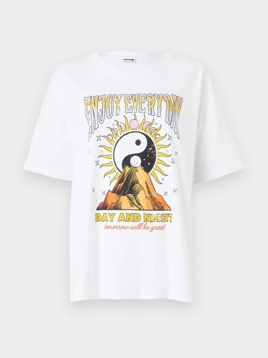 Zdjęcie produktu T-shirt z nadrukiem Noisy May biały