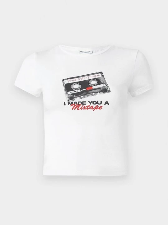Zdjęcie produktu T-shirt z nadrukiem Noisy May biały