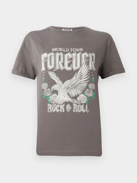 Zdjęcie produktu T-shirt z nadrukiem Noisy May szary