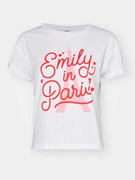 Zdjęcie produktu T-shirt z nadrukiem Noisy May biały