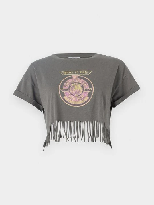 Zdjęcie produktu T-shirt z nadrukiem Noisy May szary