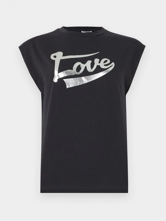 Zdjęcie produktu T-shirt z nadrukiem Noisy May szary