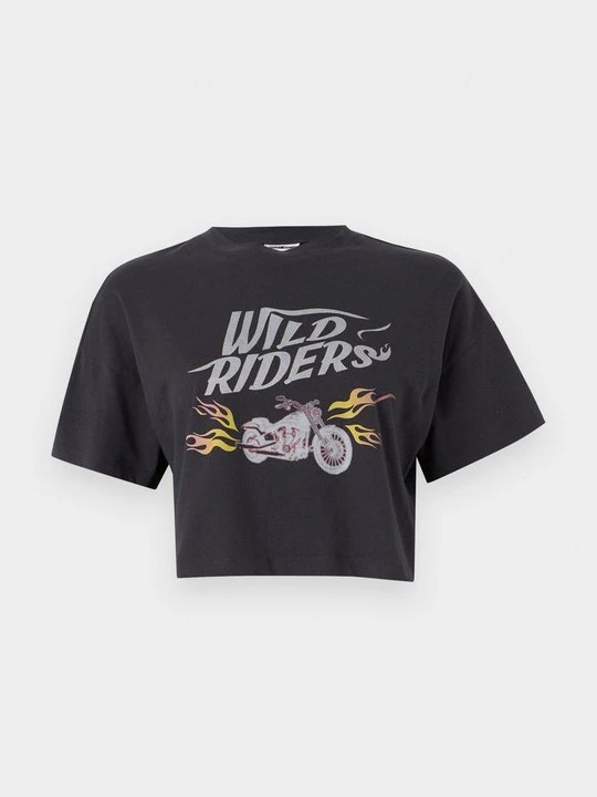 Zdjęcie produktu T-shirt z nadrukiem Noisy May szary