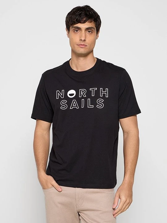 Zdjęcie produktu T-shirt z nadrukiem North Sails czarny