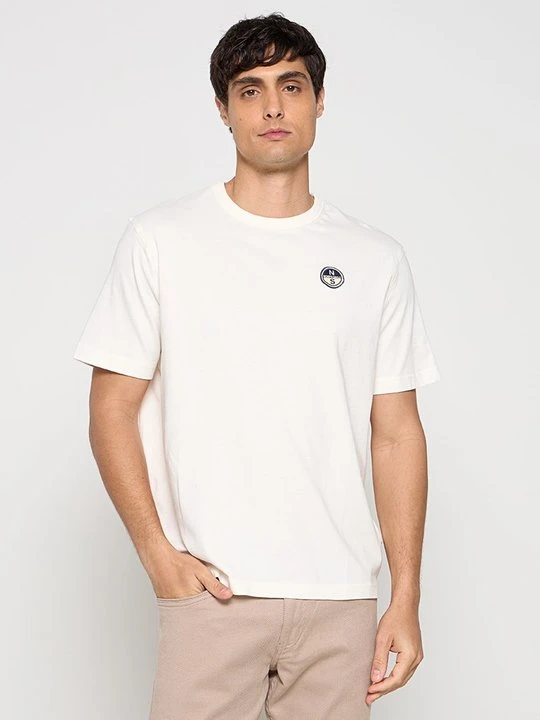 Zdjęcie produktu T-shirt z nadrukiem North Sails mleczny