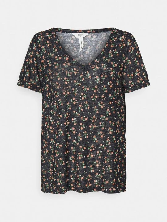Zdjęcie produktu T-shirt z nadrukiem Object granatowy