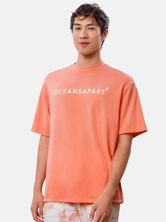 Zdjęcie produktu T-shirt z nadrukiem OCEANSAPART łososiowy