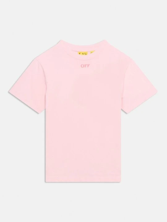 Zdjęcie produktu T-shirt z nadrukiem Off White jasnoróżowy