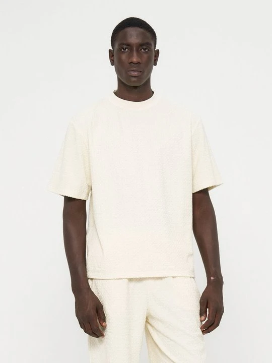 Zdjęcie produktu T-shirt z nadrukiem Off White jasnożółty