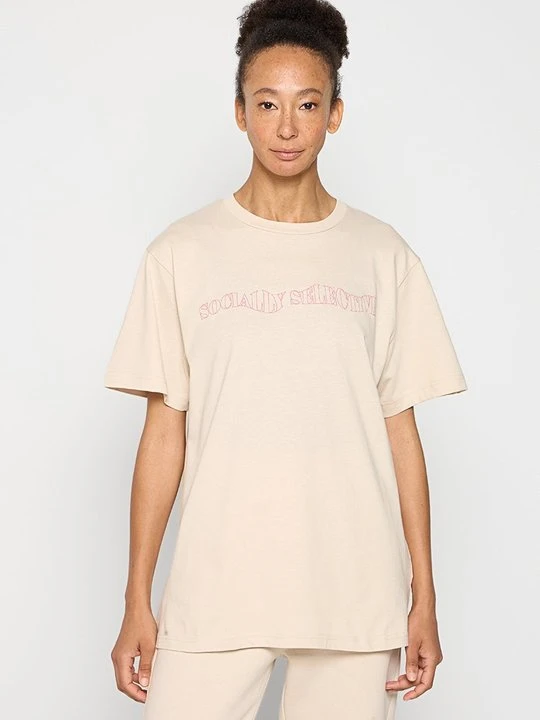 Zdjęcie produktu T-shirt z nadrukiem Oh April beżowy