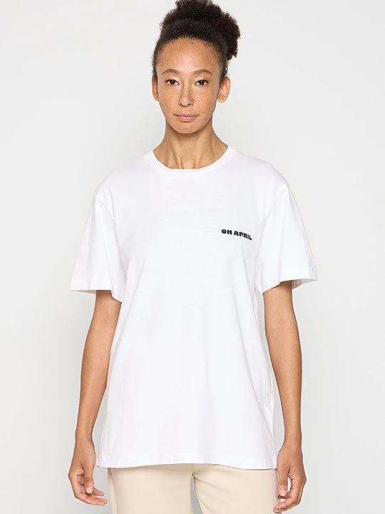 Zdjęcie produktu T-shirt z nadrukiem Oh April biały