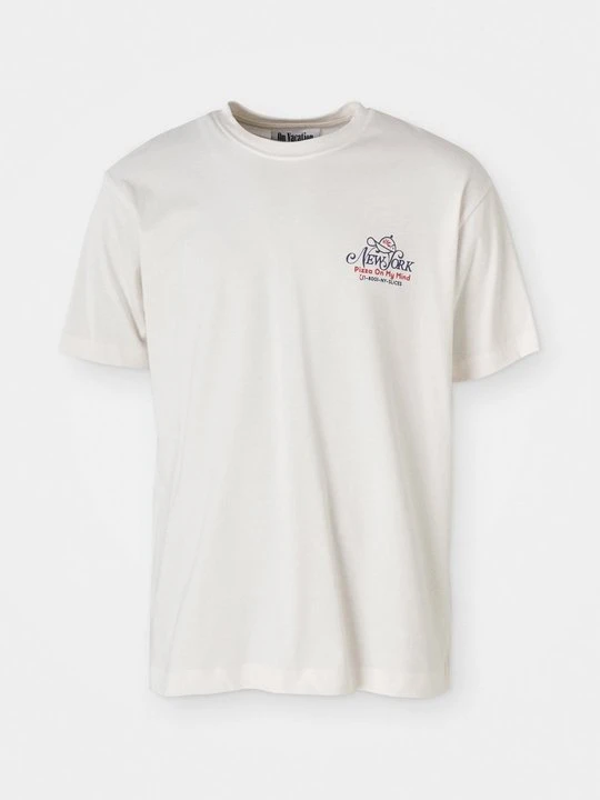 Zdjęcie produktu T-shirt z nadrukiem On Vacation beżowy