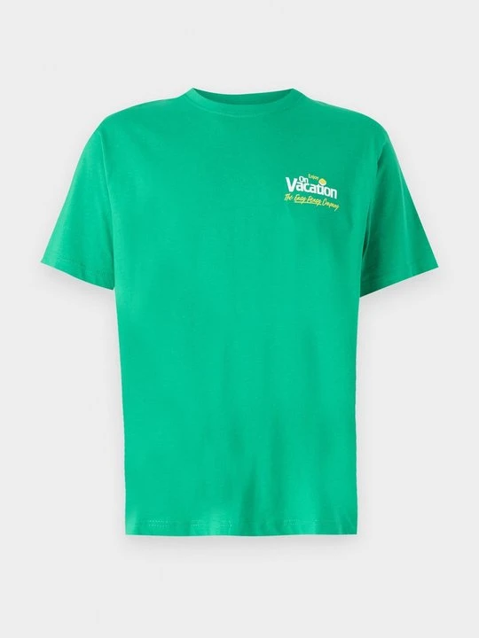 Zdjęcie produktu T-shirt z nadrukiem On Vacation miętowy