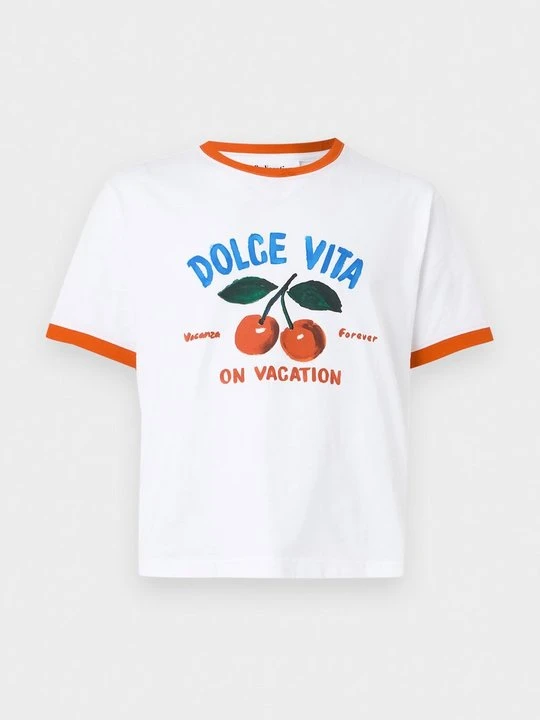 Zdjęcie produktu T-shirt z nadrukiem On Vacation biały