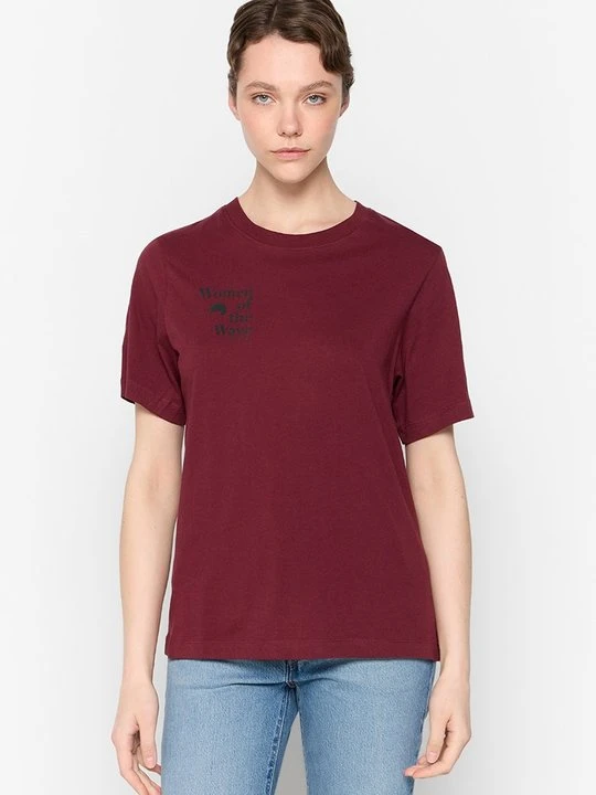 Zdjęcie produktu T-shirt z nadrukiem O'Neill ciemnoczerwony
