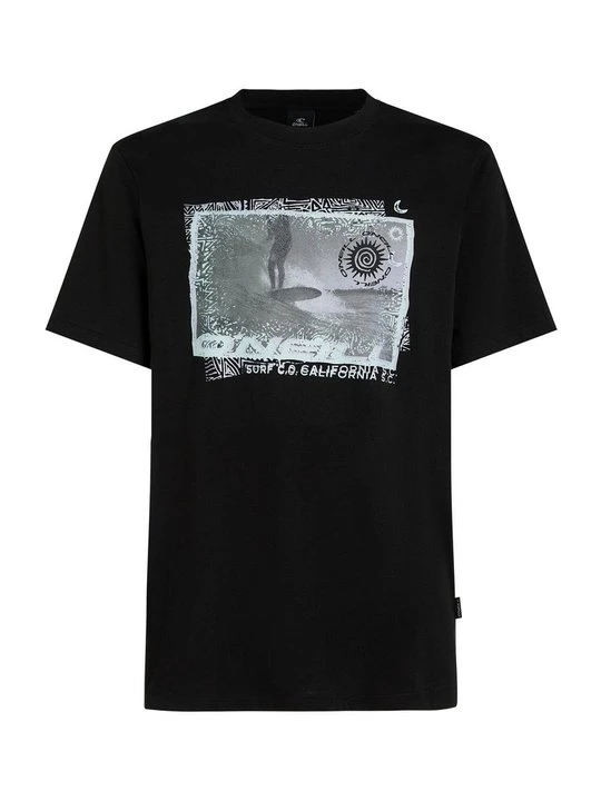 Zdjęcie produktu T-shirt z nadrukiem O'Neill czarny melanż