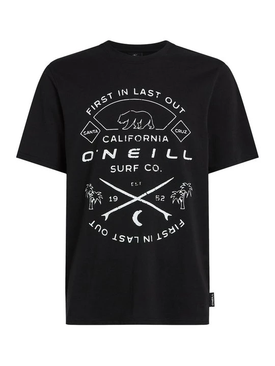 Zdjęcie produktu T-shirt z nadrukiem O'Neill czarny melanż