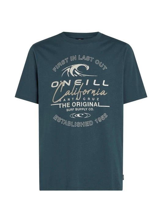 Zdjęcie produktu T-shirt z nadrukiem O'Neill ciemnozielony melanż