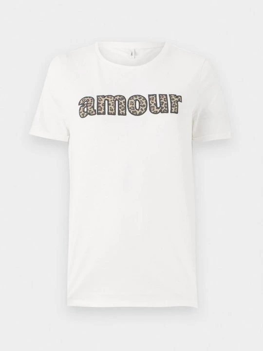 Zdjęcie produktu T-shirt z nadrukiem Only mleczny