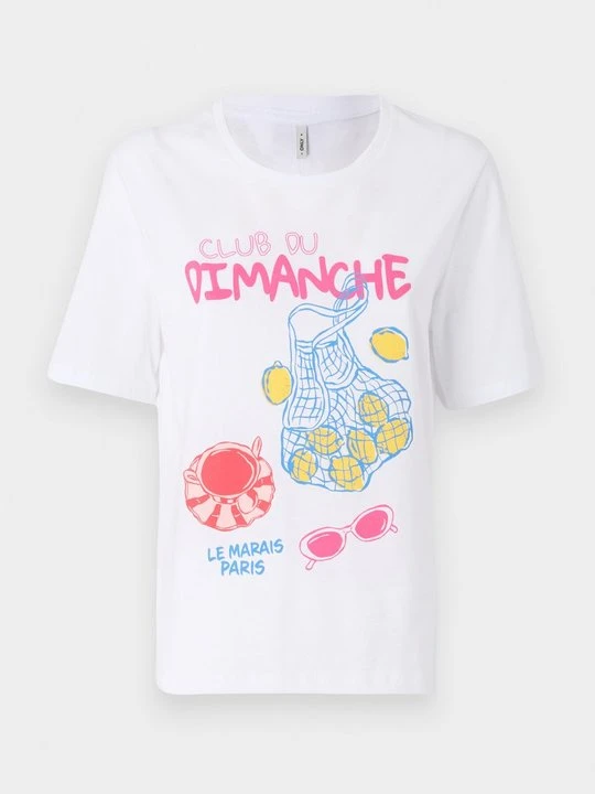 Zdjęcie produktu T-shirt z nadrukiem Only biały