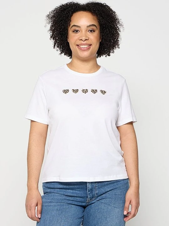 Zdjęcie produktu T-shirt z nadrukiem Only mleczny