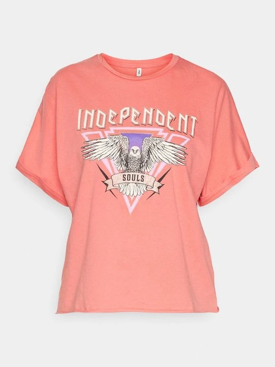 Zdjęcie produktu T-shirt z nadrukiem Only różowy