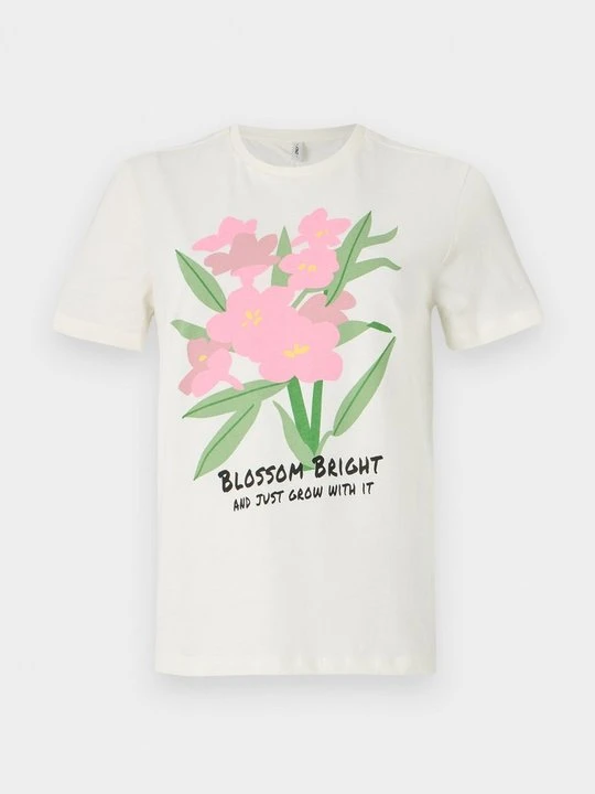 Zdjęcie produktu T-shirt z nadrukiem Only mleczny