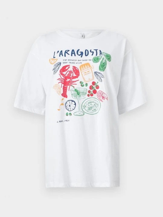 Zdjęcie produktu T-shirt z nadrukiem Only biały