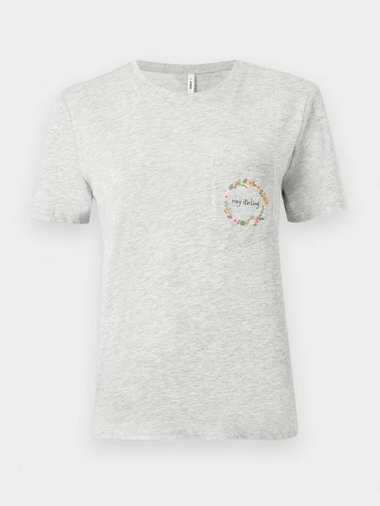 Zdjęcie produktu T-shirt z nadrukiem Only jasnoszary