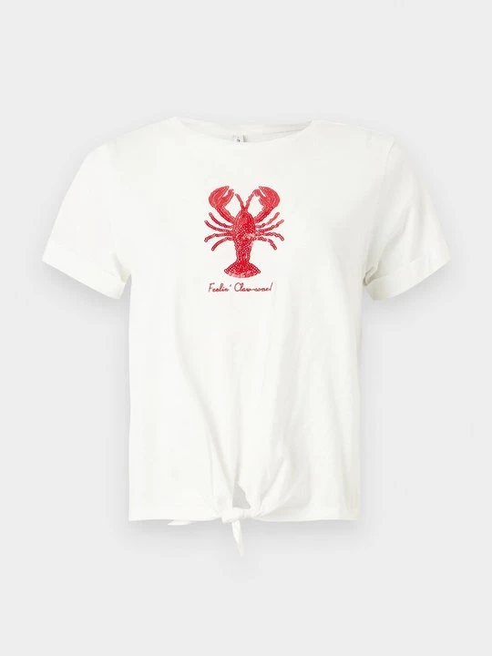 Zdjęcie produktu T-shirt z nadrukiem Only mleczny