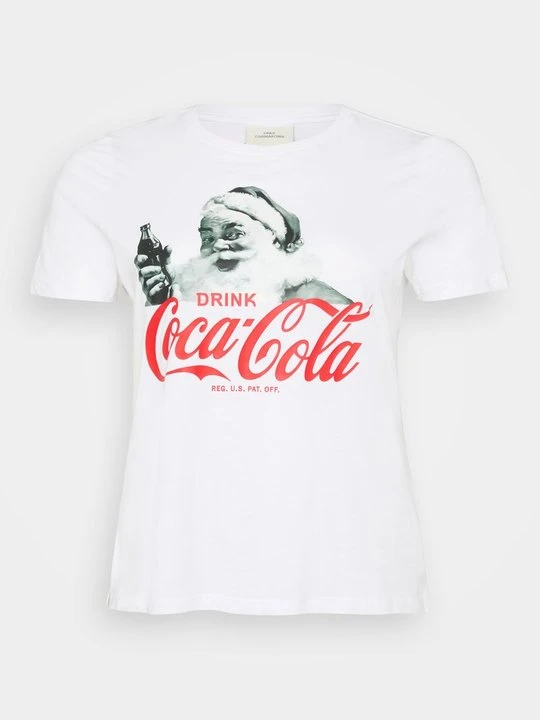Zdjęcie produktu T-shirt z nadrukiem ONLY Carmakoma biały