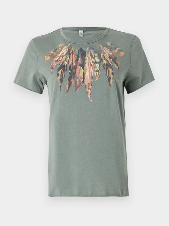 Zdjęcie produktu T-shirt z nadrukiem Only ciemnozielony