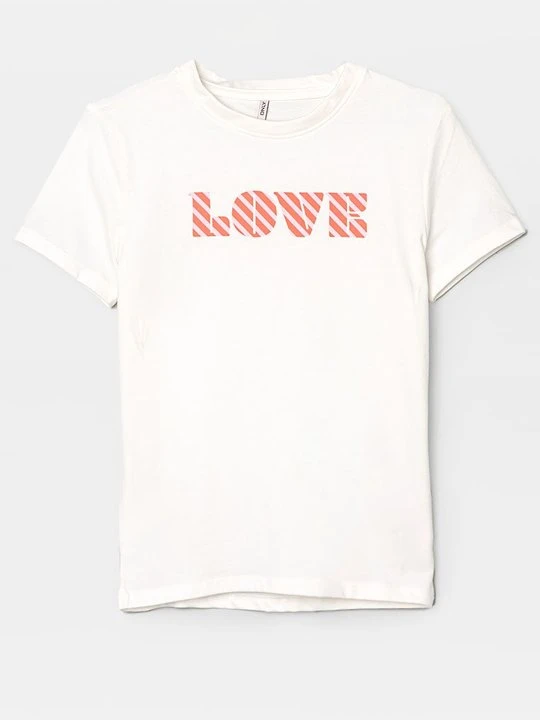 Zdjęcie produktu T-shirt z nadrukiem ONLY GIRLS mleczny