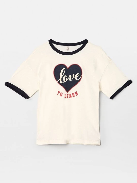 Zdjęcie produktu T-shirt z nadrukiem ONLY GIRLS biały