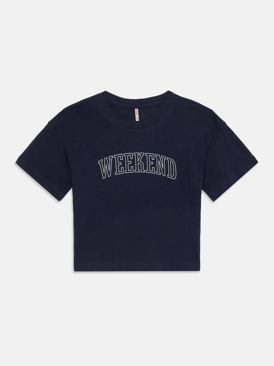 Zdjęcie produktu T-shirt z nadrukiem ONLY GIRLS granatowy