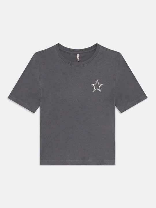 Zdjęcie produktu T-shirt z nadrukiem ONLY GIRLS szary