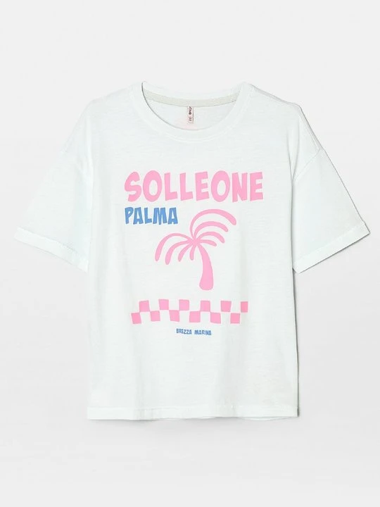 Zdjęcie produktu T-shirt z nadrukiem ONLY GIRLS niebieski