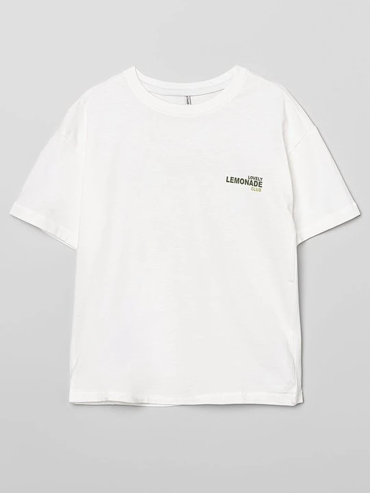 Zdjęcie produktu T-shirt z nadrukiem ONLY GIRLS mleczny