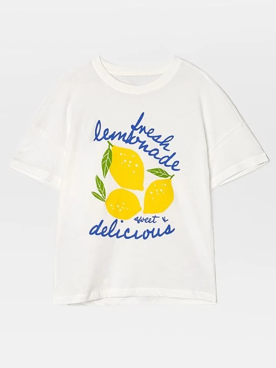 Zdjęcie produktu T-shirt z nadrukiem ONLY GIRLS mleczny