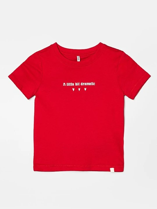 Zdjęcie produktu T-shirt z nadrukiem ONLY GIRLS czerwony