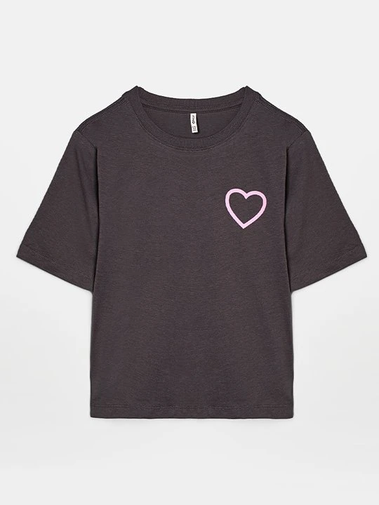 Zdjęcie produktu T-shirt z nadrukiem ONLY GIRLS ciemnoszary