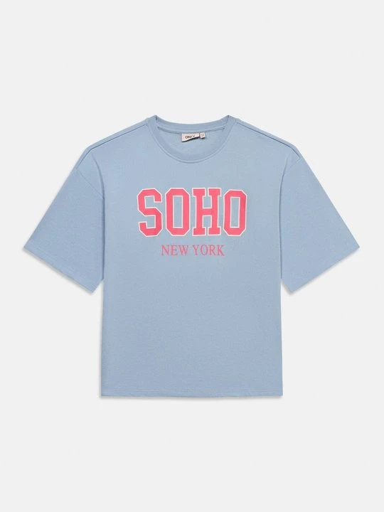Zdjęcie produktu T-shirt z nadrukiem ONLY GIRLS jasnoniebieski