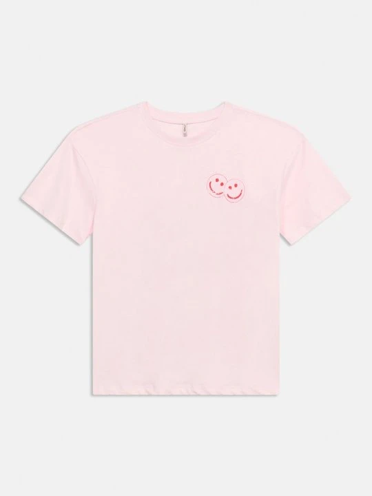 Zdjęcie produktu T-shirt z nadrukiem ONLY GIRLS jasnoróżowy