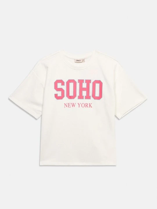 Zdjęcie produktu T-shirt z nadrukiem ONLY GIRLS mleczny